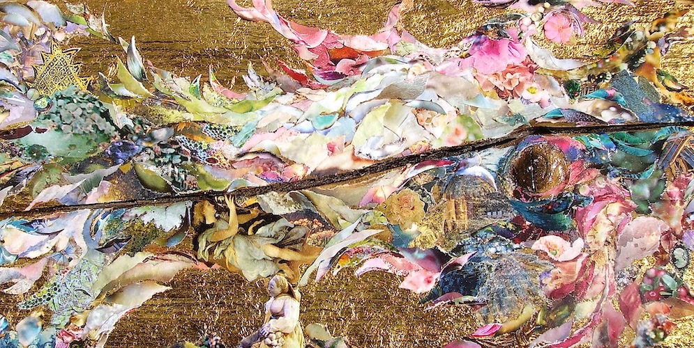 "L'Esprit du Bois" - Katy  Ollif, collage sur bois